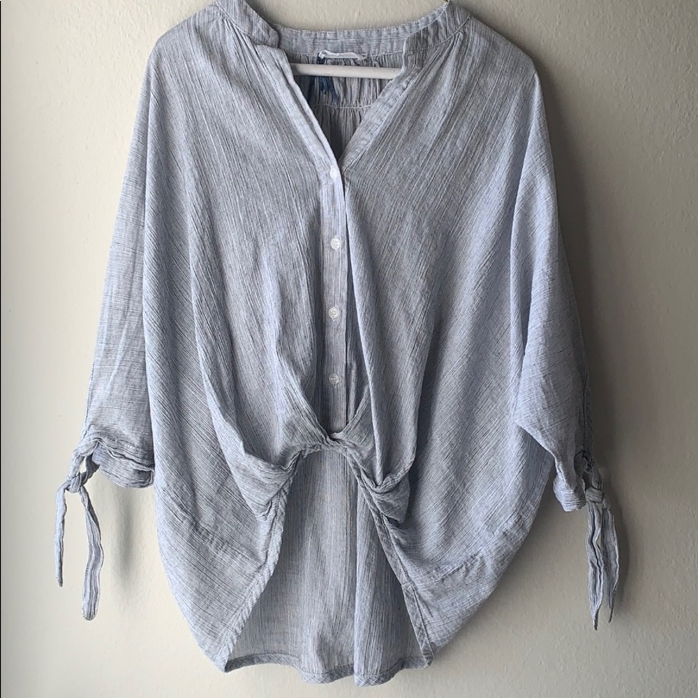 Light blue top